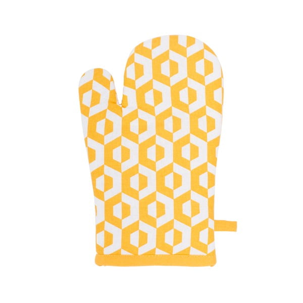 Rumena bombažna kuhinjska rokavica Tiseco Home Studio Hexagon