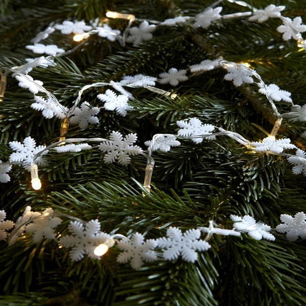 Prozorna svetlobna LED veriga v obliki snežink Markslöjd Snöstjarna, 20 luči, dolžina 220 cm