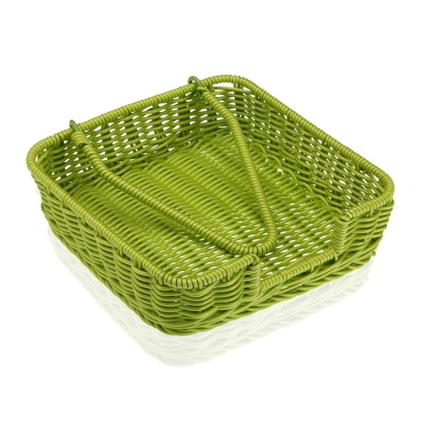 Zelena košara za papirnate prtičke Versa Wonda, 20 x 20 cm