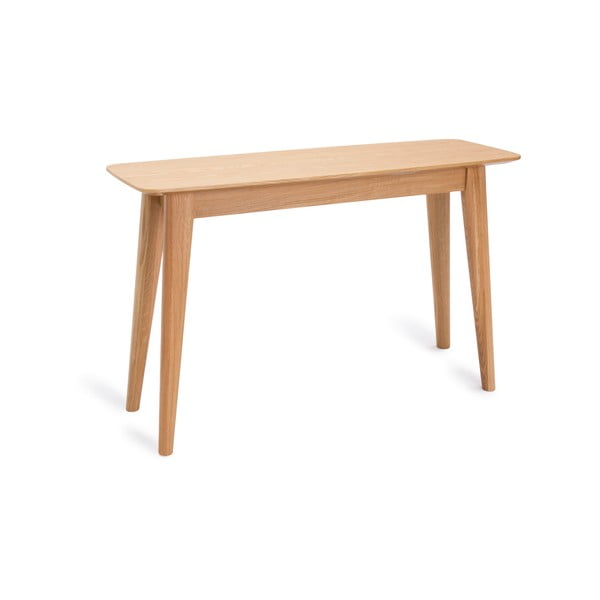 Konzolna mizica s hrastovimi nogami Unikatno Furniture Rho, 120 x 40 cm