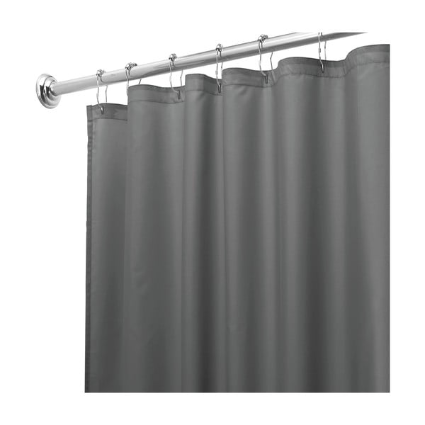 Siva kopalniška zavesa iDesign, 180 x 200 cm