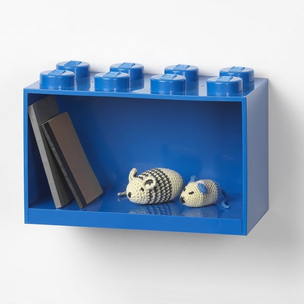 Otroška modra stenska polica LEGO® Brick 8