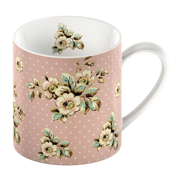 Rožnata porcelanasta skodelica Creative Tops Cottage Flower, 330 ml