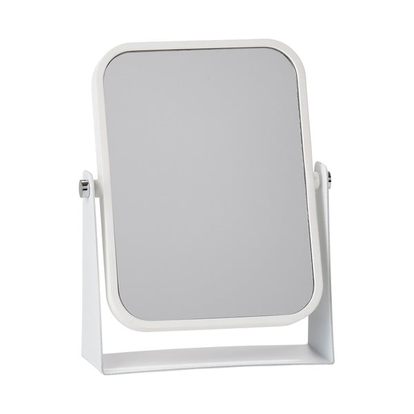 Kozmetično namizno ogledalo z belim okvirjem Zone