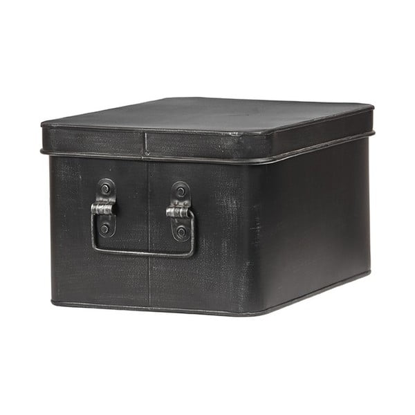 Črna kovinska škatla za shranjevanje LABEL51 Media, širina 27 cm
