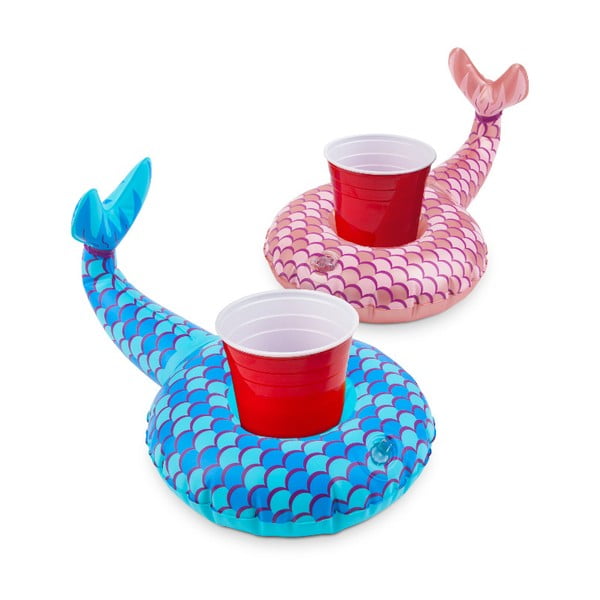 Komplet 2 napihljivih obročev za pijačo v obliki morskih deklic Big Mouth Inc.