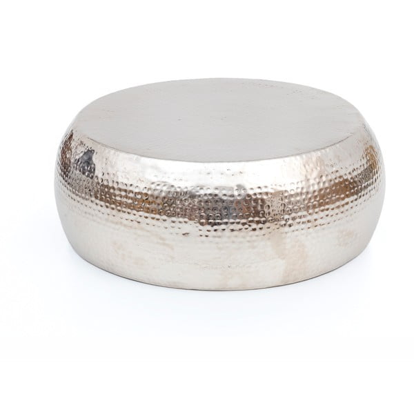 Kavna mizica v srebrni barvi WOOX LIVING Kim, ⌀ 83 cm
