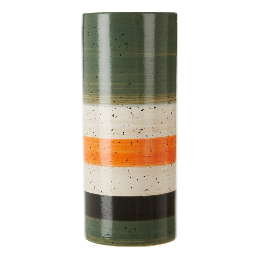 Zeleno-bela keramična vaza Premier Housewares Sorrell, višina 30 cm