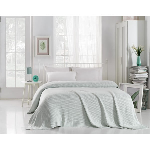 Mint zeleno pregrinjalo za posteljo Silvi, 220 x 240 cm
