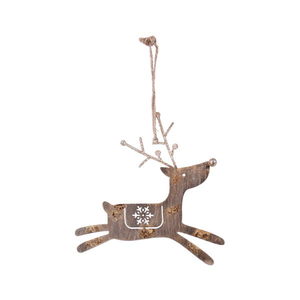 Viseča dekoracija za božično drevo Ego Dekor Reindeer, višina 15 cm
