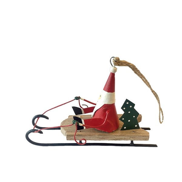 Božična viseča dekoracija G-Bork santa On Sled