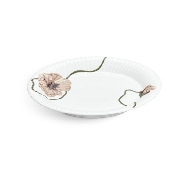 Bel porcelanast krožnik Kähler Design Hammershøi Poppy, ø 22 cm