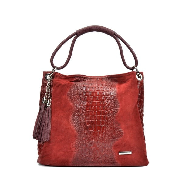 Rdeča usnjena torbica Luisa Vannini Marsala