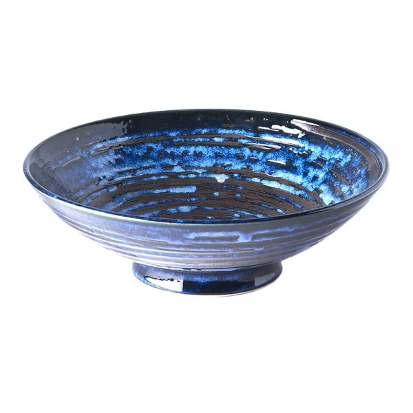 Modra keramična posoda MIJ Copper Swirl, ø 25 cm