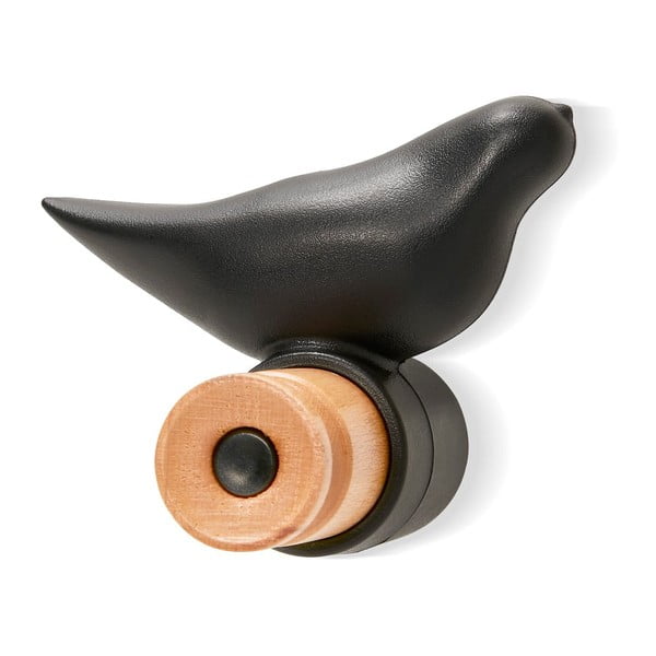 Črna stenski obešalnik loomi.design Bird