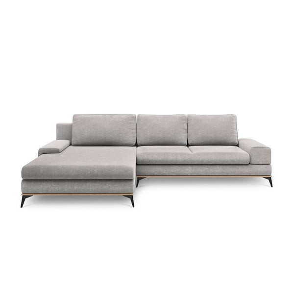 Svetlo siva raztegljiva sedežna garnitura Windsor & Co Sofas Planet, levi kot
