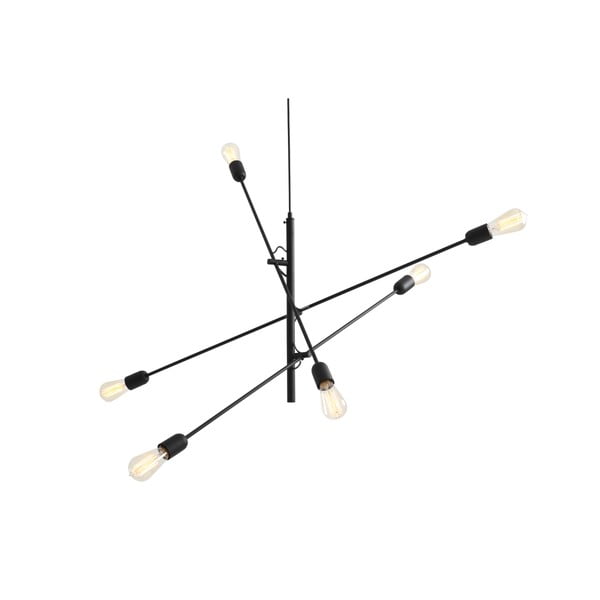 Črna šesterna viseča svetilka Custom Form Twigo