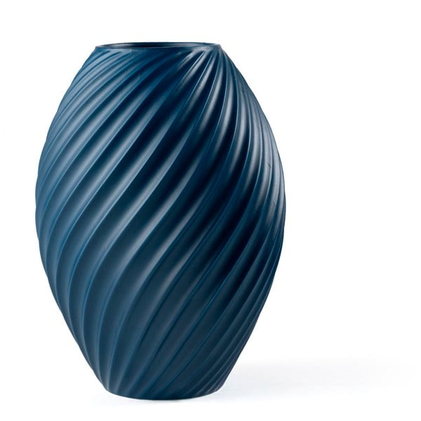 Modra porcelansta vaza Morsø River, višina 26 cm
