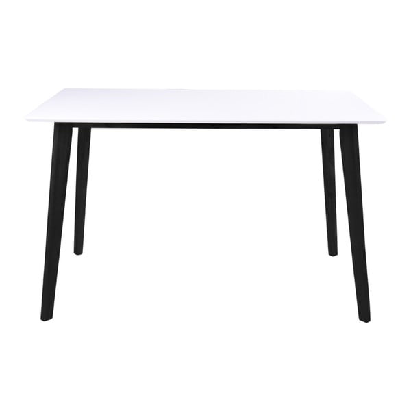 Bela jedilna miza s črno konstrukcijo Bonami Essentials Vojens, 120 x 70 cm