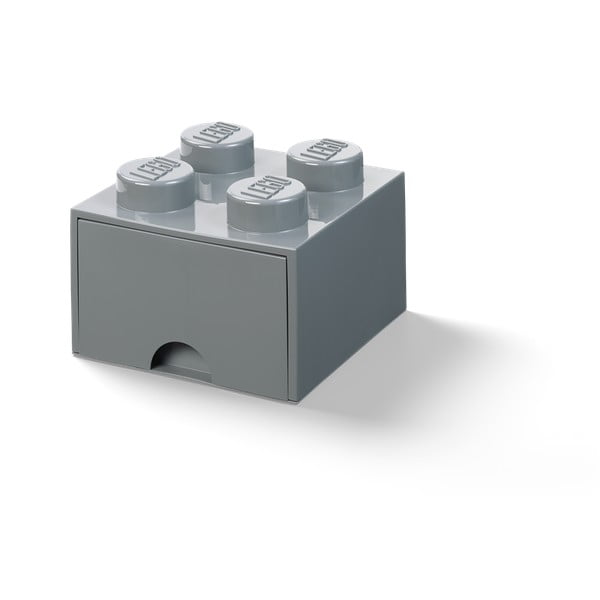 Otroška temno siva škatla za shranjevanje s predalom LEGO®