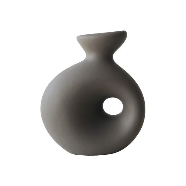 Rjavo-siva keramična vaza Rulina Delta