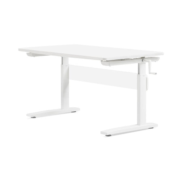 Bela pisalna miza z nastavljivo višino Flexa Elegant