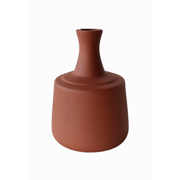 Ovalna vaza opečnato rdeče barve Rulina Carafe