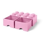 Svetlo roza škatla za shranjevanje z dvema predaloma LEGO®