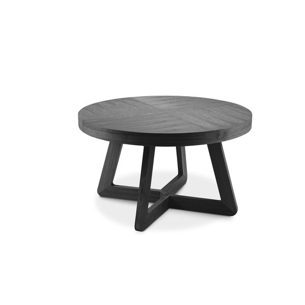 Črna hrastova mizica Windsor & Co Sofas Bodil, ø 130 cm