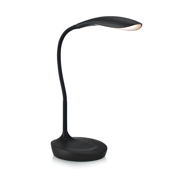 Črna namizna svetilka s priključkom USB Markslöjd Swan