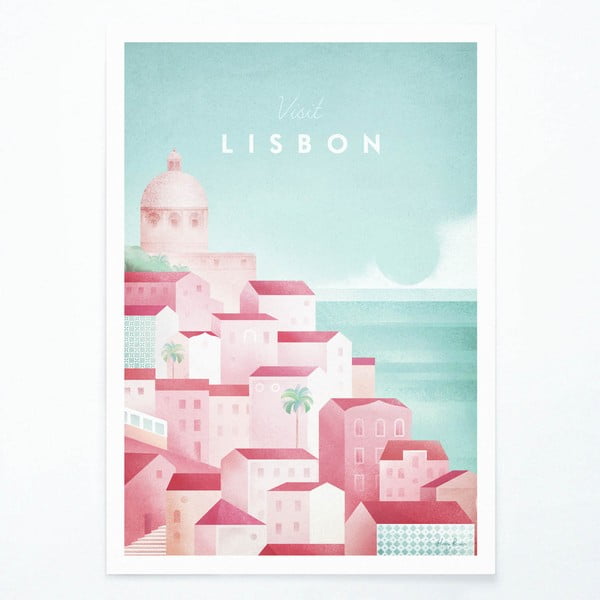 Plakat Travelposter Lisbon, A3