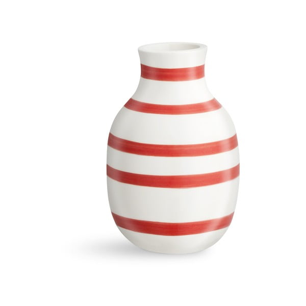 Belo-rdeča keramična vaza Kähler Design Omaggio, višina 12,5 cm