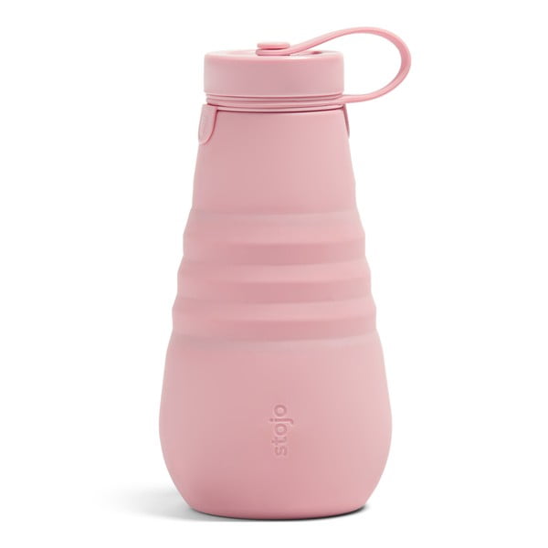 Rožnata zložljiva steklenica Stojo Bottle Carnation, 590 ml