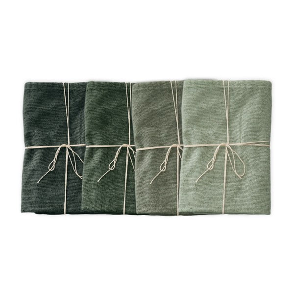 Komplet 4 serviet Linen Couture Green Gradient, 43 x 43 cm