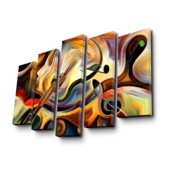 Večdelna slika Abstract Music, 105 x 70 cm