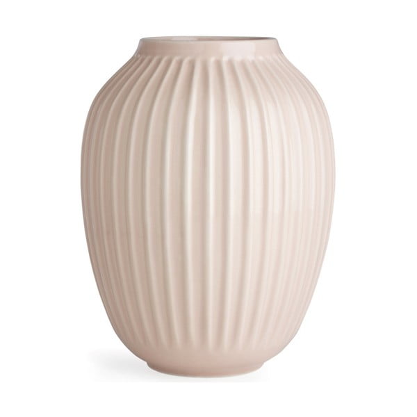 Svetlo rožnata keramična vaza Kähler Design Hammershoi, višina 25 cm