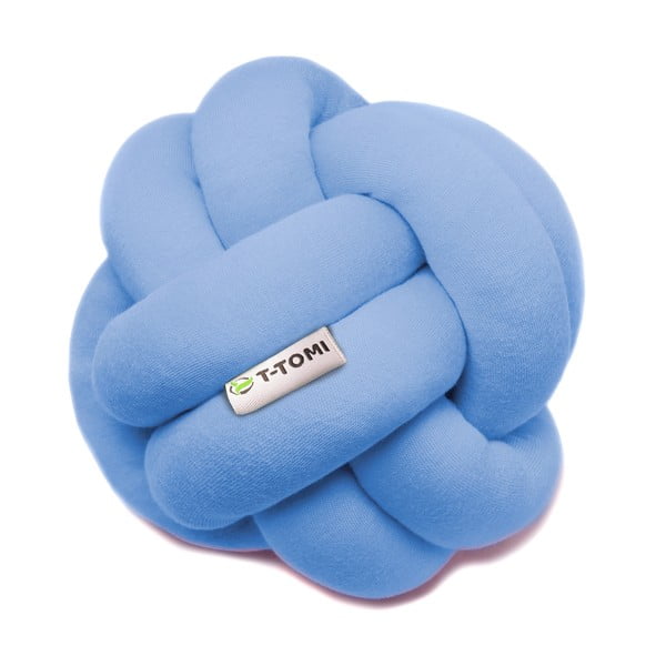 Modra bombažna pletena žoga T-TOMI, ø 20 cm
