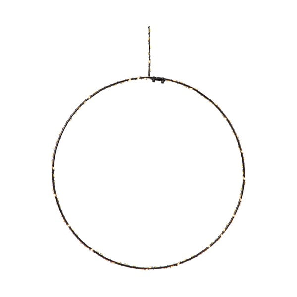 Črna božična viseča svetlobna dekoracija Markslöjd Alpha Circle, višina 30 cm