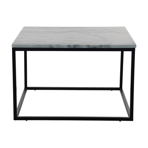 Marmorna kavna mizica s črno konstrukcijo RGE Accent, širina 75 cm