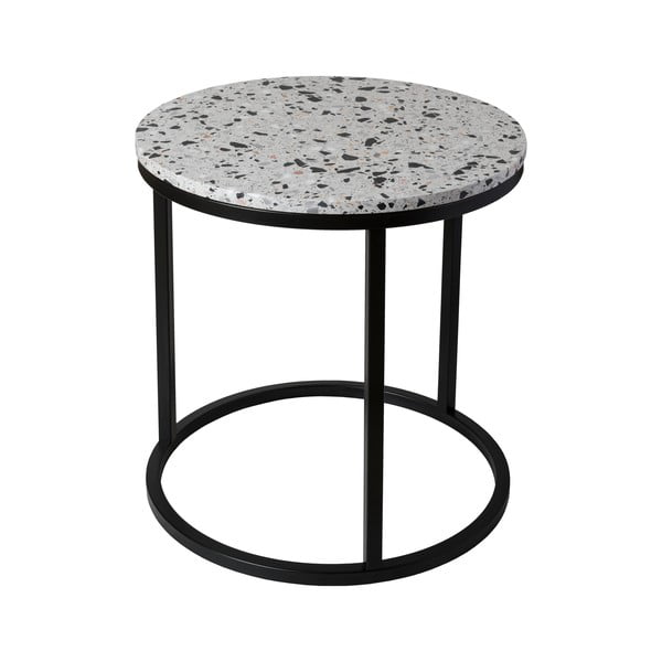 Stranska mizica s kamnito ploščo RGE Cosmos, ø 50 cm