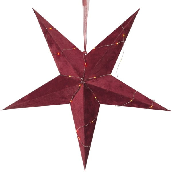 Rdeča svetlobla božična dekoracija Star Trading Velvet
