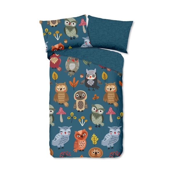 Otroška bombažna posteljnina Good Morning Owls, 140 x 200 cm