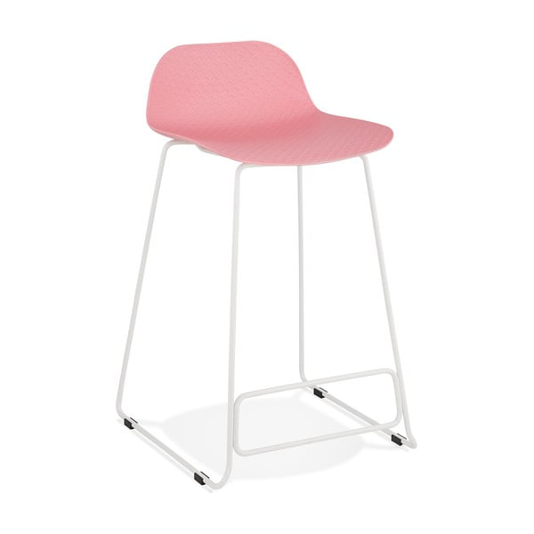 Rožnat barski stol Kokoon Slade Mini, višina sedeža 66 cm