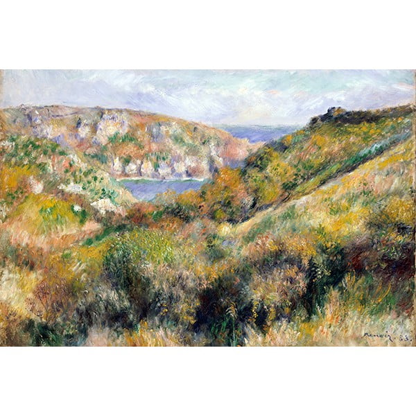 Reprodukcija slike Auguste Renoir - Hills around the Bay of Moulin Huet, Guernsey, 60 x 40 cm