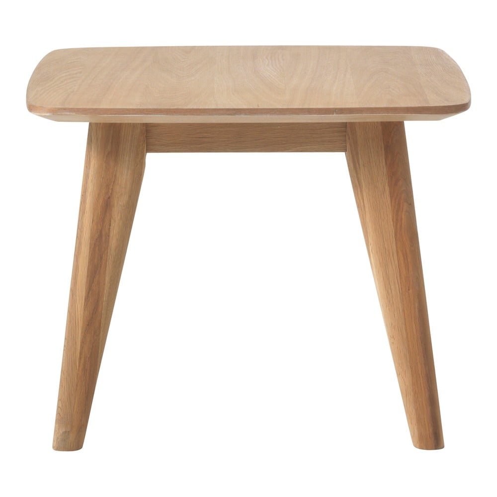 Stranska mizica iz hrastovega lesa Unikatno Furniture Rho, 60 x 60 cm
