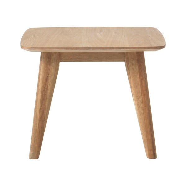 Stranska mizica iz hrastovega lesa Unikatno Furniture Rho, 60 x 60 cm
