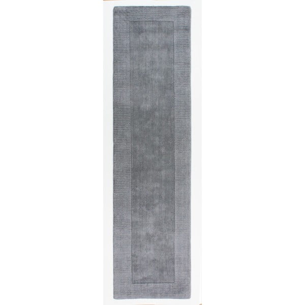 Siva volnena preproga Flair Rugs Siena, 60 x 230 cm