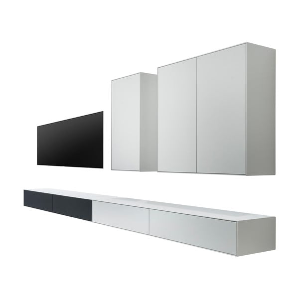 Črno-bela garnitura TV mizice in 2 komod Edge by Hammel - Hammel Furniture