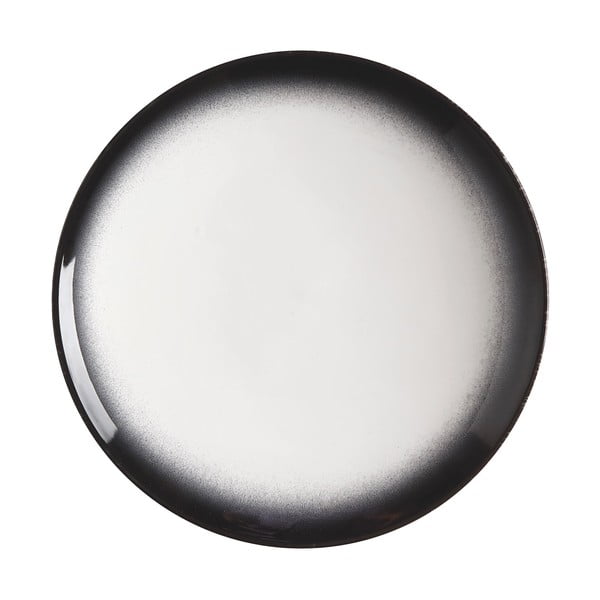 Belo-črn keramični krožnik Maxwell & Williams Caviar, ø 27 cm