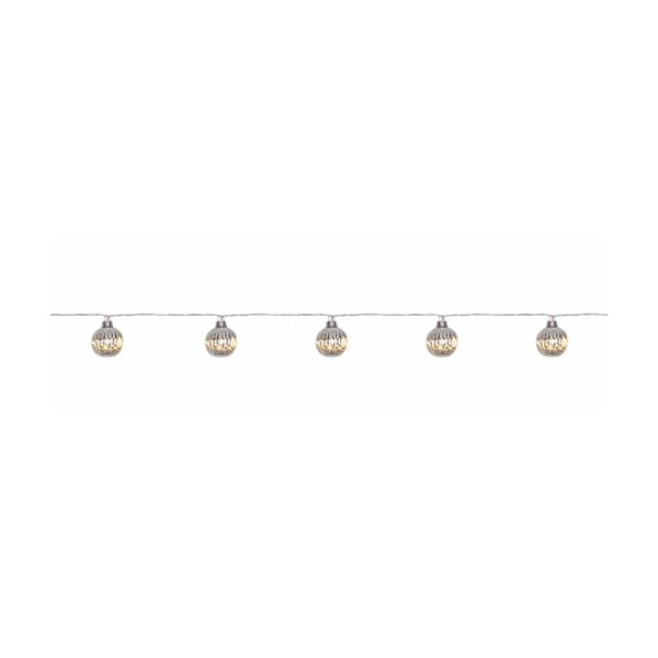 Prozorna svetlobna ogrlica LED Markslöjd Solo, 10 luči, dolžina 210 cm